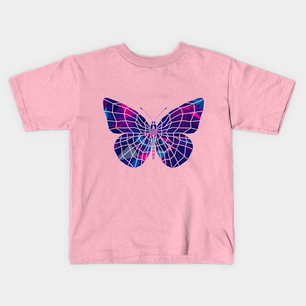 geometric butterfly Kids T-Shirt by Drawab Designs